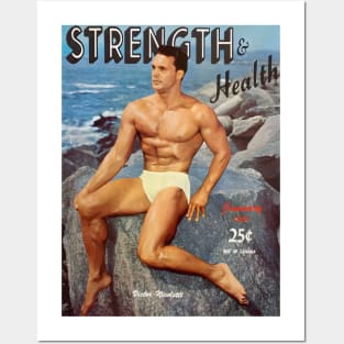 STRENGTH & HEALTH Victor Nicoletti - Vintage Physique Muscle Male Model Magazine Cover Posters and Art